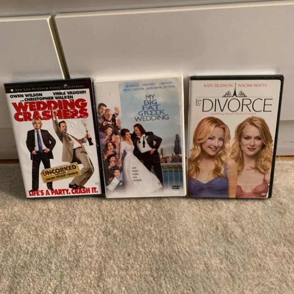 Wedding  before during and after Themed DVds…